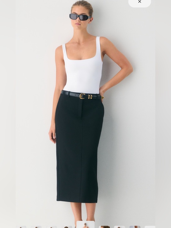 Babaton Tops - Babaton White Square Neck Bodysuit Tank